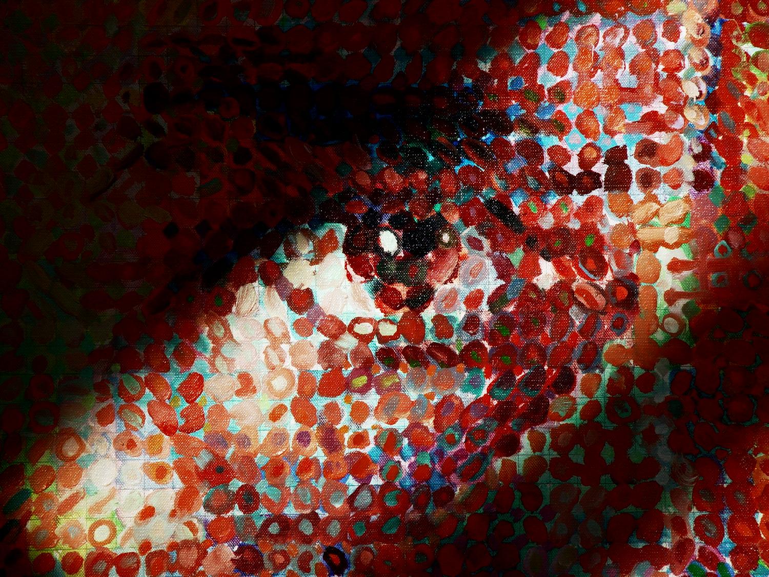 Close to Chuck Close - - Close to Close. A close-up of a work by Chuck Close - Tony Karp, design, art, photography, techno-impressionist, techno-impressionism, aerial photography , drone , drones , dji , mavic pro , video , 3D printing - Books -