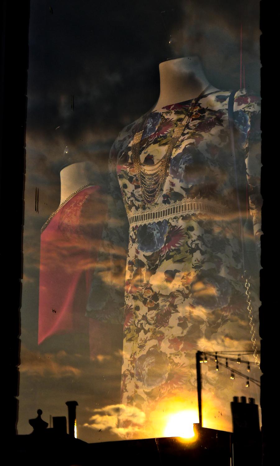  - The window of a dress shop shows the sunset and something to wear. - Adams Morgan, Washington DC, Panasonic DMC-LF1, Mediterranean Bistro, sunset - Tony Karp, design, art, photography, techno-impressionist, techno-impressionism, aerial photography , drone , drones , dji , mavic pro , video , 3D printing - Books -